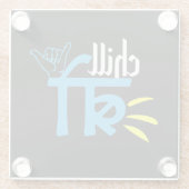 Zuid-Aziatisch Geschenk, Desi Indiase Meme Glazen Onderzetter (Achterkant)