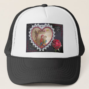 Zuid-Aziatische bruidspaar op Heart Swing Art Trucker Pet