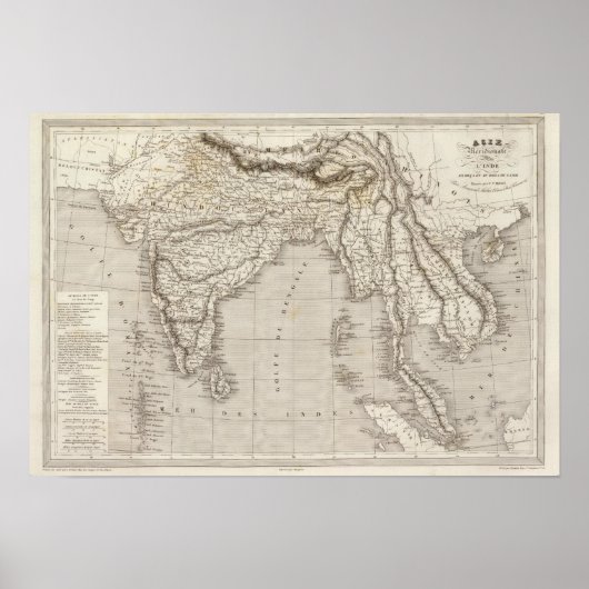 Zuid-Azië, India Poster (Voorkant)