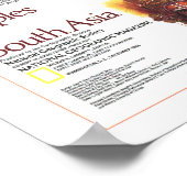 "Zuid-Azië: kaart van 1984 met volkeren en cultuur Poster (Hoek)