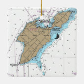 Zuid-Basseiland OH Nautical Chart Keramisch Ornament (Achterkant)