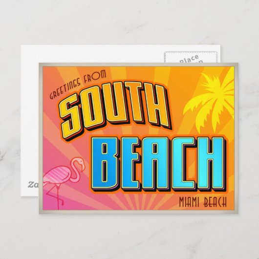 ZUID BEACH BRIEFKAART (Voorkant / Achterkant)