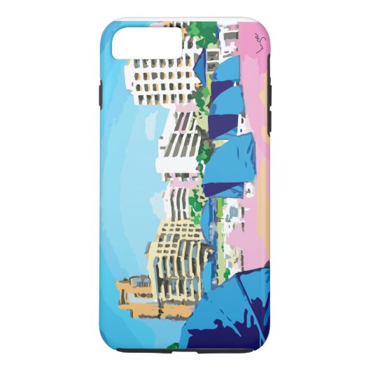 ZUID BEACH, MIAMI, FLORIDA iPhone Case (Achterkant)