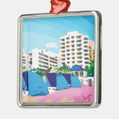 ZUID-BEACH, MIAMI, FLORIDA METALEN ORNAMENT (Links)