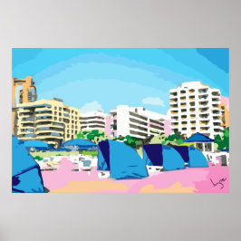 ZUID-BEACH, MIAMI, FLORIDA POSTER