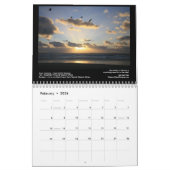 Zuid-Beach Zonsondergangen met rooster van eveneme Kalender (Feb 2026)