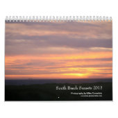 Zuid-Beach Zonsondergangen met rooster van eveneme Kalender (Hoes)
