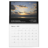 Zuid-Beach Zonsondergangen met rooster van eveneme Kalender (Feb 2027)