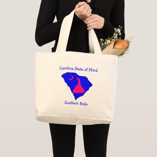Zuid-Belle, Carolina Stat... - Gepersonaliseerd Grote Tote Bag (Voorkant (product))