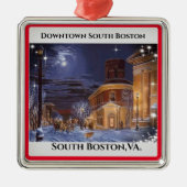 Zuid-Boston, VA. Kerstmetaal Ornament (Voorkant)