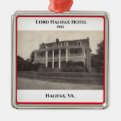 Zuid-Boston, VA. Kerstmetaal Ornament (Voorkant)