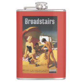 Zuid-Britse Spoorwegfamilie op strand Heupfles (Voorkant)