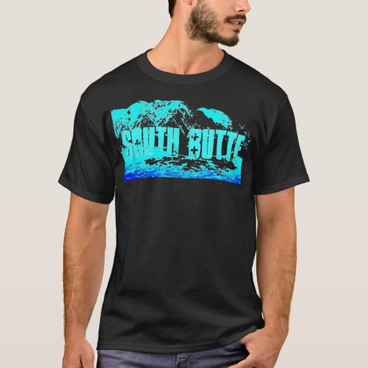 Zuid-Butte Blue op Blue T Shirt (Voorkant)