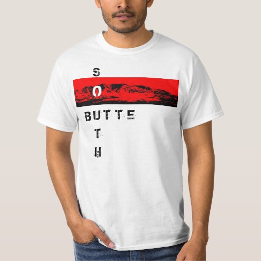 Zuid-Butte "O" Rood wit Shirt (Voorkant)
