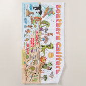 Zuid-Californië Beach Blanket Strandlaken (Voorkant)