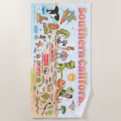 Zuid-Californië Beach Blanket Strandlaken (Voorkant)