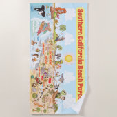 Zuid-Californië Beach Paradise Blanket Strandlaken (Voorkant)