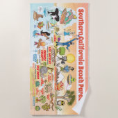 Zuid-Californië Beach Paradise Blanket Strandlaken (Voorkant)