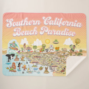 Zuid-Californië Beach Paradise Fleece Deken