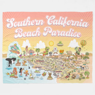Zuid-Californië Beach Paradise Fleece Deken