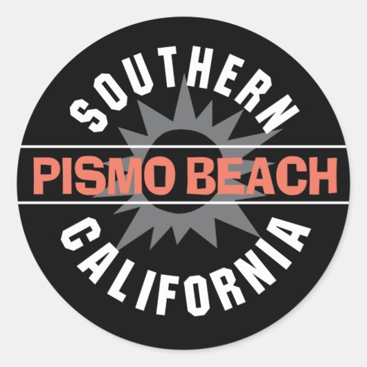 Zuid-Californië - Beach Pismo Ronde Sticker (Voorkant)