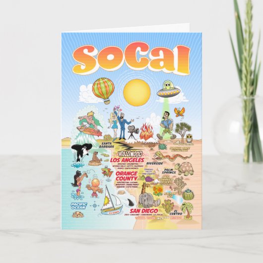 Zuid-Californië Blank Kaart (Voorkant)