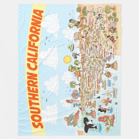 Zuid-Californië Fleece Blanket (Voorkant)