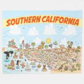Zuid-Californië Fleece Blanket (Voorkant (Horizontaal))