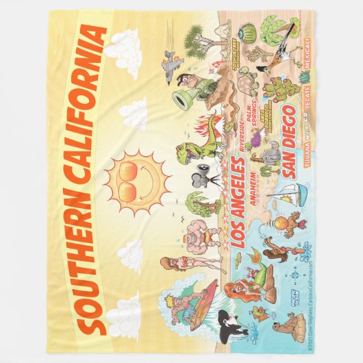 Zuid-Californië Fleece Blanket (Voorkant)
