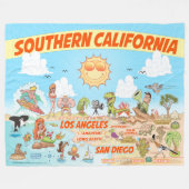 Zuid-Californië Fleece Blanket Deken (Voorkant (Horizontaal))