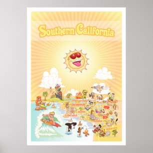 Zuid-Californië Golden State Giant Poster