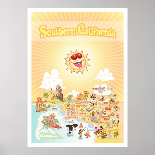 Zuid-Californië Golden State Giant Poster (Voorkant)