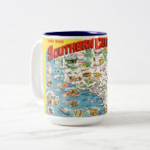 Zuid-Californië Kaart Mok (Voorkant links)