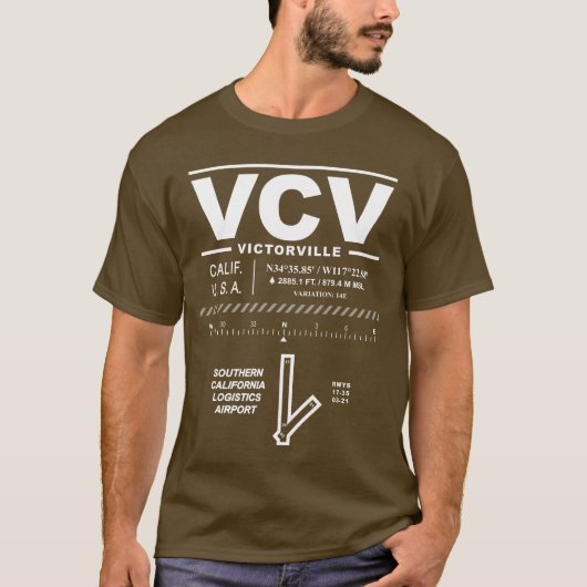 Zuid-Californië Logistiek Luchthaven VCV T-shirt (Voorkant)