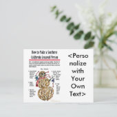 Zuid-Californië Seasonal Person Briefkaart (Staand voorkant)