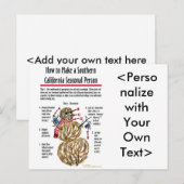 Zuid-Californië Seasonal Person Briefkaart (Voorkant / Achterkant)