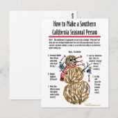 Zuid-Californië Seasonal Person Briefkaart (Voorkant / Achterkant)