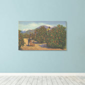 Zuid-Californië - Sinaasappels schoppen Canvas Afdruk (Insitu (Houten vloer))