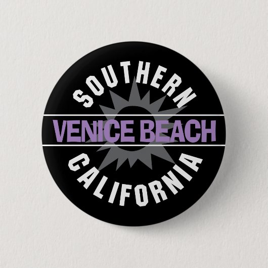 Zuid-Californië - strand van Venetië Ronde Button 5,7 Cm (Voorkant)