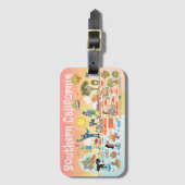 Zuid-Californië Sunset Bagagelabel (Voorkant (verticaal))