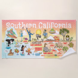 Zuid-Californië Sunset Beach Handdoek