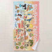 Zuid-Californië Sunset Beach Handdoek (Voorkant)