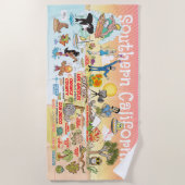 Zuid-Californië Sunset Beach Handdoek (Voorkant)