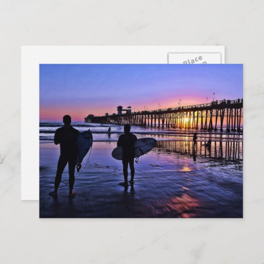 Zuid-Californië Sunset Briefkaart (Voorkant / Achterkant)