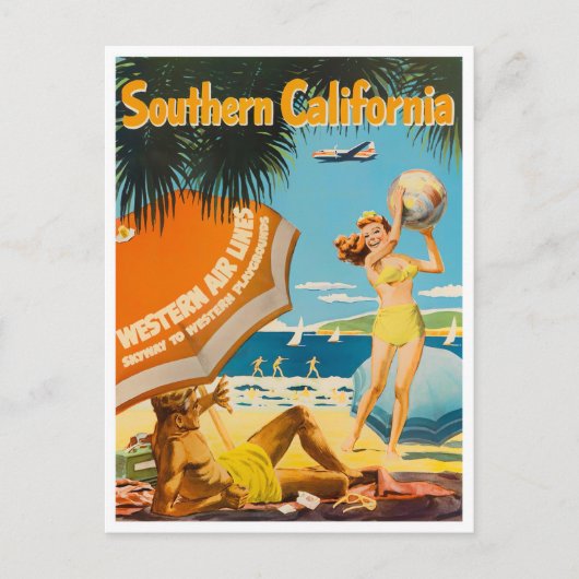 Zuid-Californië vintage-briefkaart Briefkaart (Voorkant)