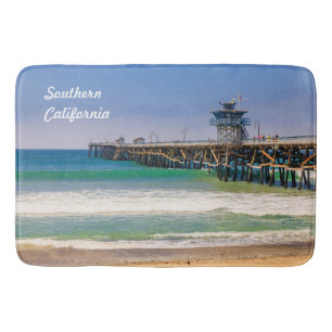 Zuid-Californisch strand en pier in San Clemente Badmat