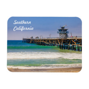 Zuid-Californisch strand en pier in San Clemente Magneet