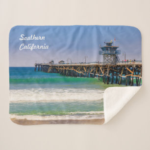 Zuid-Californisch strand en pier in San Clemente Sherpa Deken