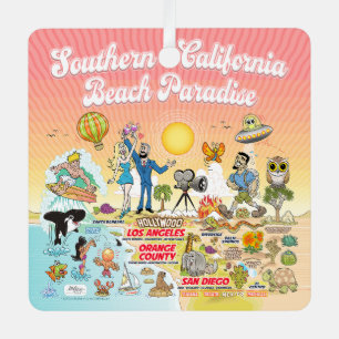 Zuid-Californisch strandparadijs Metalen Ornament