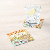 Zuid-Californische Cartoon Square Onderzetter (Insitu)